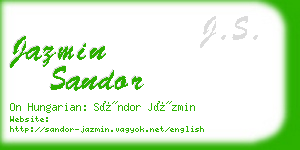 jazmin sandor business card